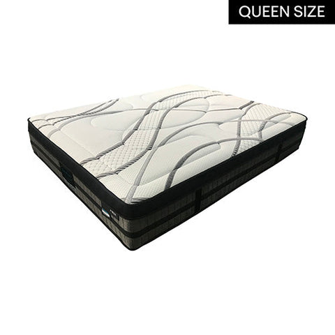 Queen Mattress Pocket Coil Spring Foam Firm Bed 32cm thick Chez Guru