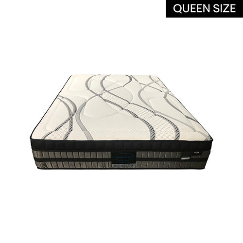 Queen Mattress Pocket Coil Spring Foam Firm Bed 32cm thick Chez Guru