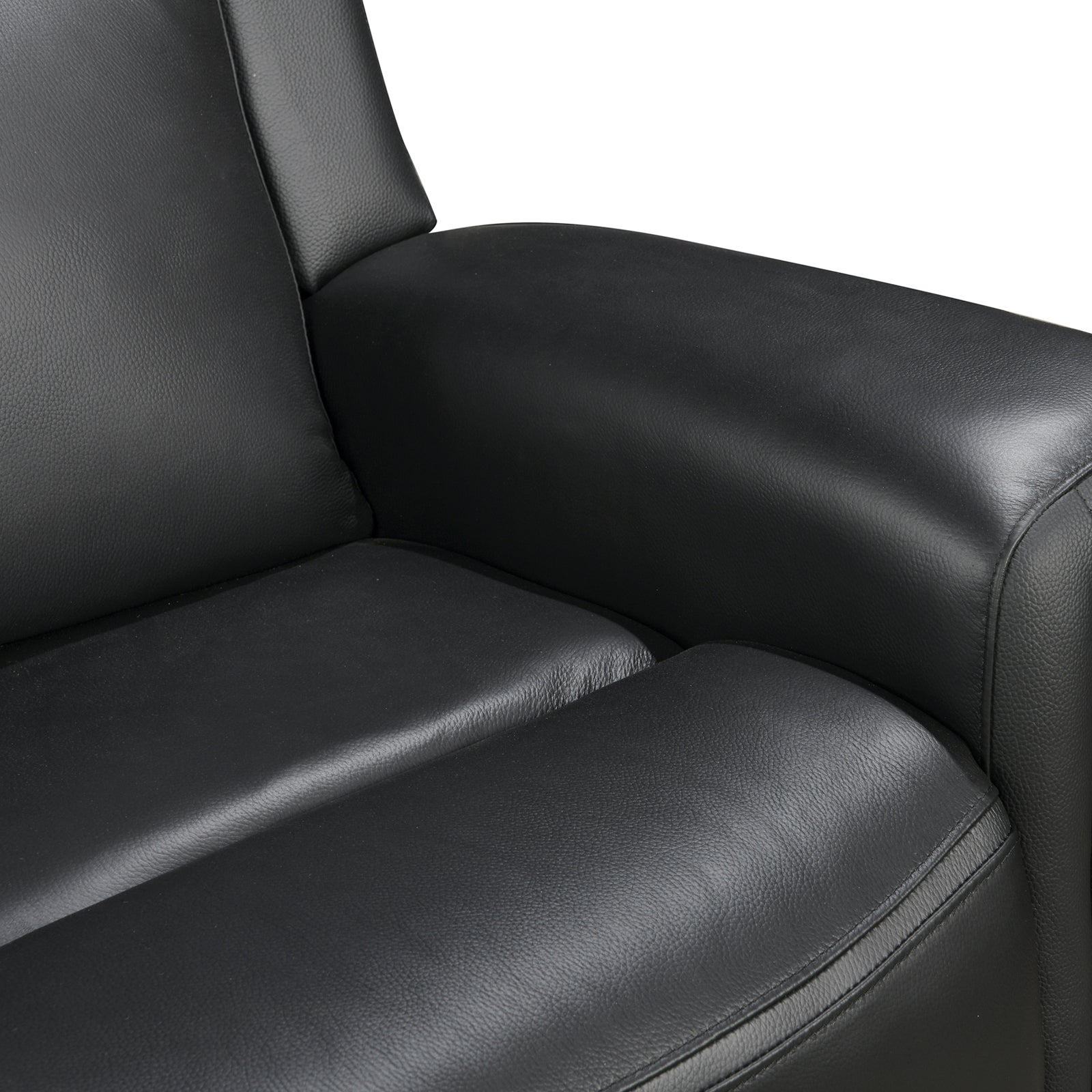 3-2-1 Seater Electric Leather/PVC Black Recliner Set