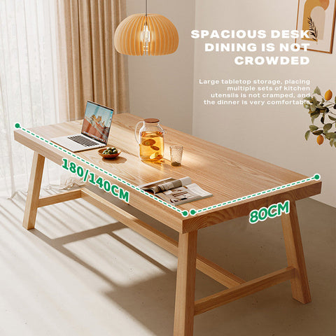 1.4M Solid Wood Dining Table Square Dining Table Dining Table Kitchen Furniture Chez Guru