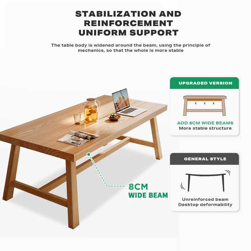 1.4M Solid Wood Dining Table Square Dining Table Dining Table Kitchen Furniture Chez Guru