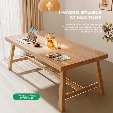 1.4M Solid Wood Dining Table Square Dining Table Dining Table Kitchen Furniture Chez Guru