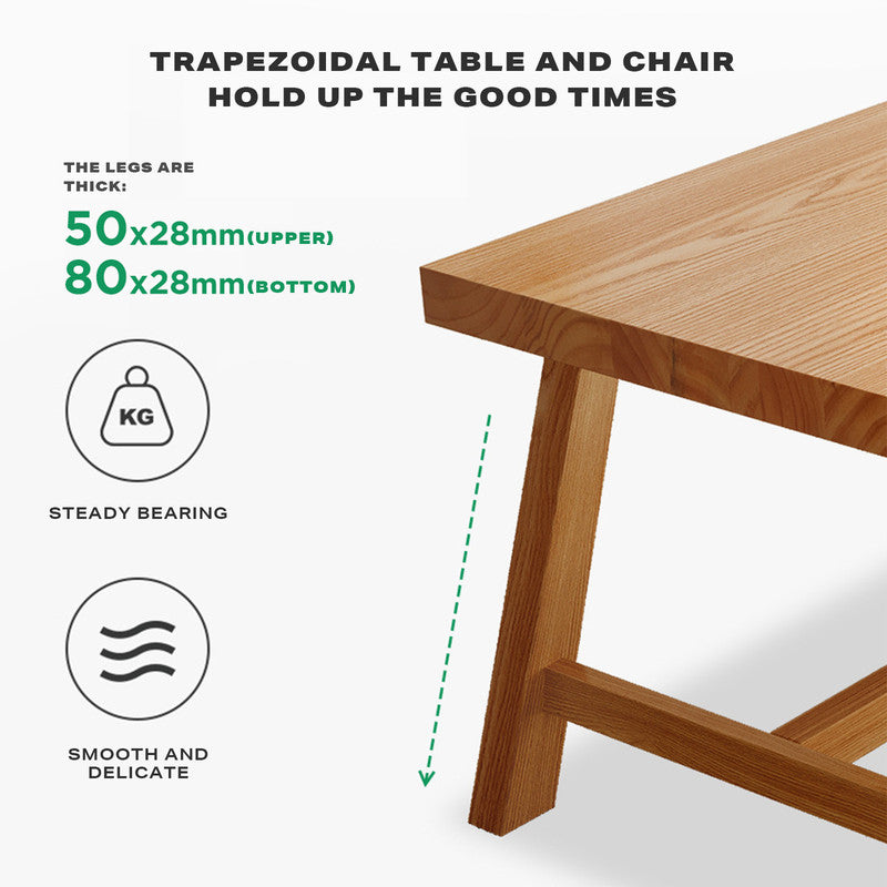 1.4M Solid Wood Dining Table Square Dining Table Dining Table Kitchen Furniture Chez Guru