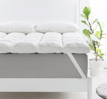 duck feather down mattress topper 1800gsm king single Chez Guru
