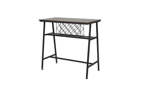 Viviendo Dining Table, Bar Table with Wine Storage Rack - Industrial Style