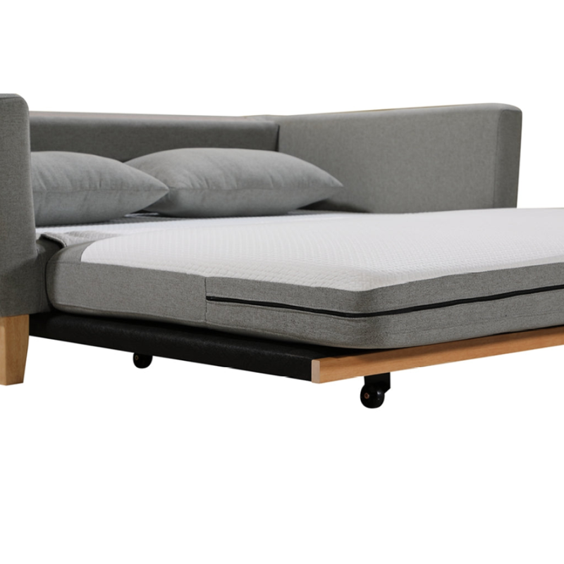 SHASA 2 Seater Pull-out Sofa bed Grey celadon Chez Guru