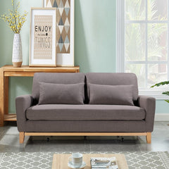 SHASA 2 Seater Pull-out Sofa bed Grey taupe Chez Guru