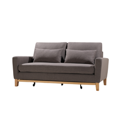 SHASA 2 Seater Pull-out Sofa bed Grey taupe Chez Guru