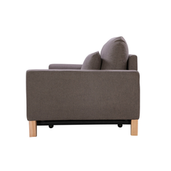 SHASA 2 Seater Pull-out Sofa bed Grey taupe Chez Guru