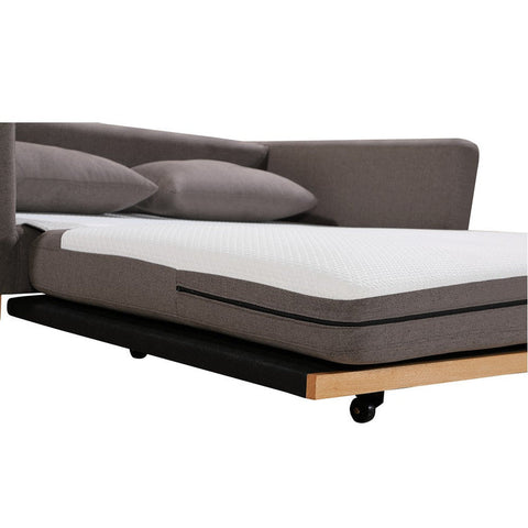 SHASA 2 Seater Pull-out Sofa bed Grey taupe Chez Guru
