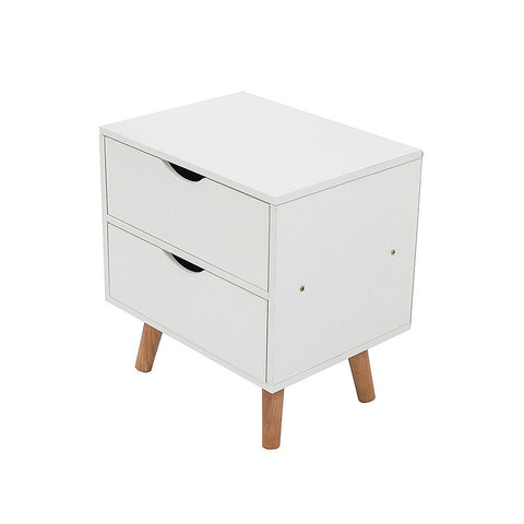 Bedside Tables Drawers Side Table Nightstand White Storage Cabinet Wood Chez Guru