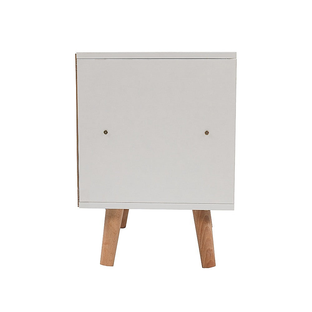 Bedside Tables Drawers Side Table Nightstand White Storage Cabinet Wood Chez Guru