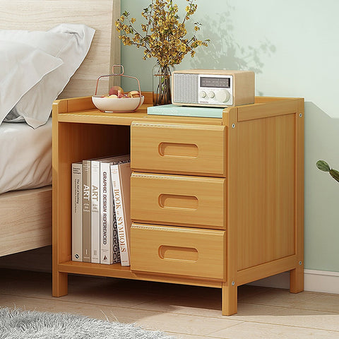 Bamboo Bedside Table Nightstand Storage Bedroom Sofa Side Stand Chez Guru