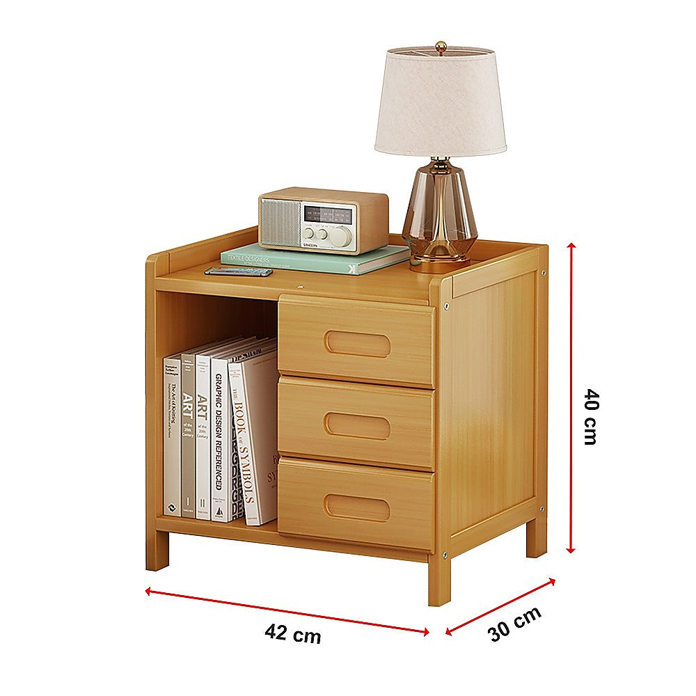 Bamboo Bedside Table Nightstand Storage Bedroom Sofa Side Stand Chez Guru