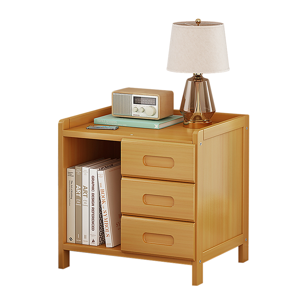 Bamboo Bedside Table Nightstand Storage Bedroom Sofa Side Stand Chez Guru