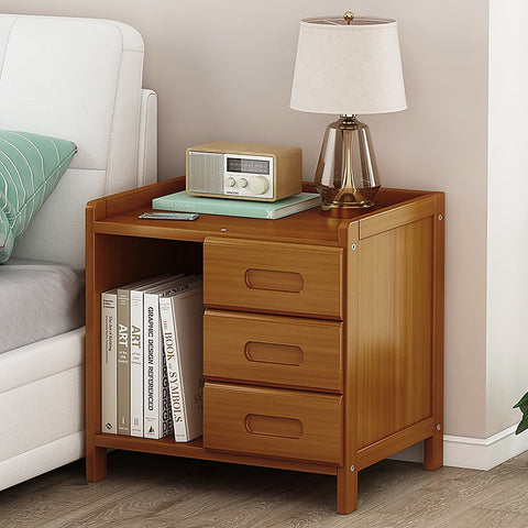 Bamboo Bedside Table Nightstand Storage Bedroom Sofa Side Stand Chez Guru