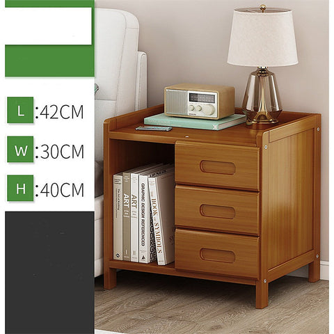 Bamboo Bedside Table Nightstand Storage Bedroom Sofa Side Stand Chez Guru