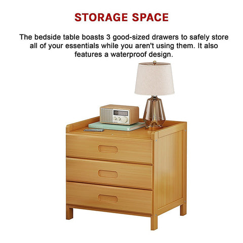 Bamboo Bedside Table Nightstand Storage Bedroom Sofa Side Stand Chez Guru