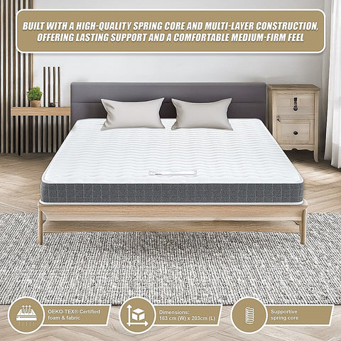PALERMO King Memory Foam Mattress - OEKO-TEX® & CertiPUR-US® Certified