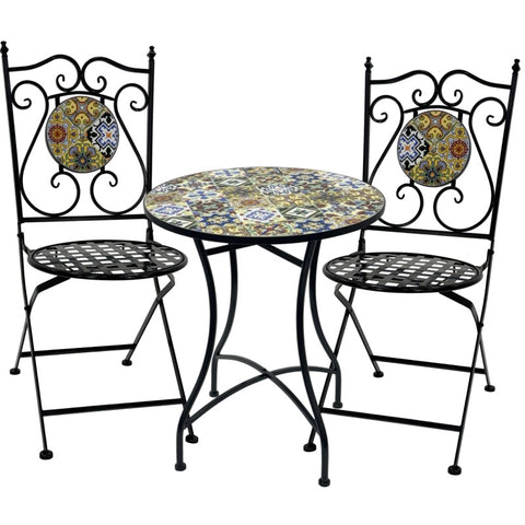 Colorata 3pc Settings Table Chairs