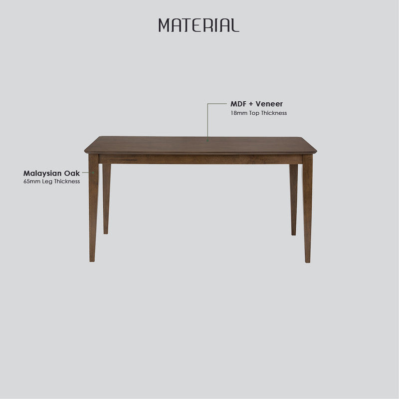 Allergo Dining Table 150cm Timber Dining Table - Natural Chez Guru