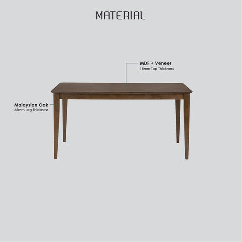 Allergo Dining Table 150cm Timber Dining Table - Natural Chez Guru