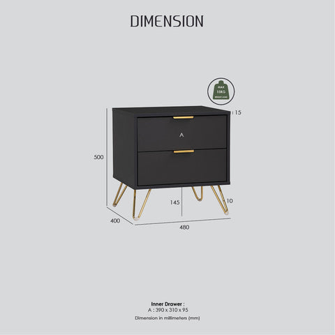 Volos Bedside Tabl Chez Guru