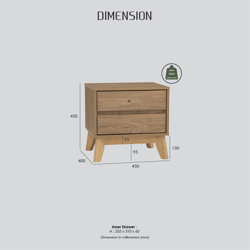 Hirado Bedside Table - Cocoa Chez Guru