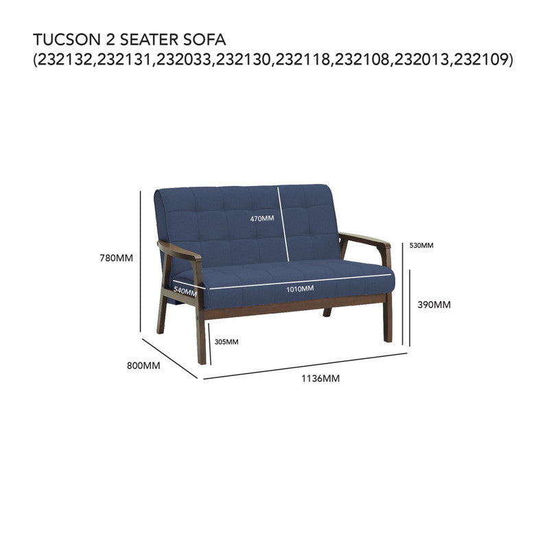 Tucson 2 Seater Sofa Chez Guru