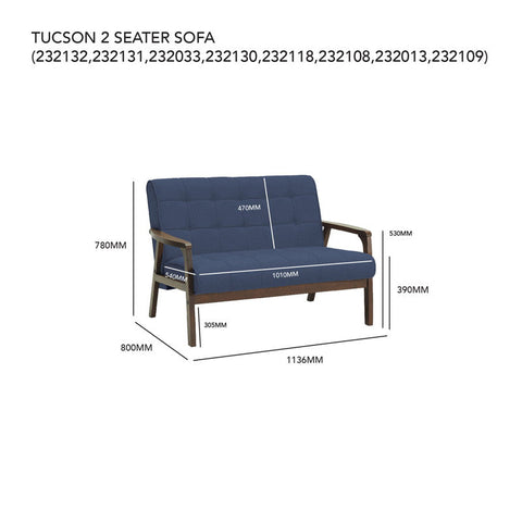 Tucson 2 Seater Sofa Chez Guru
