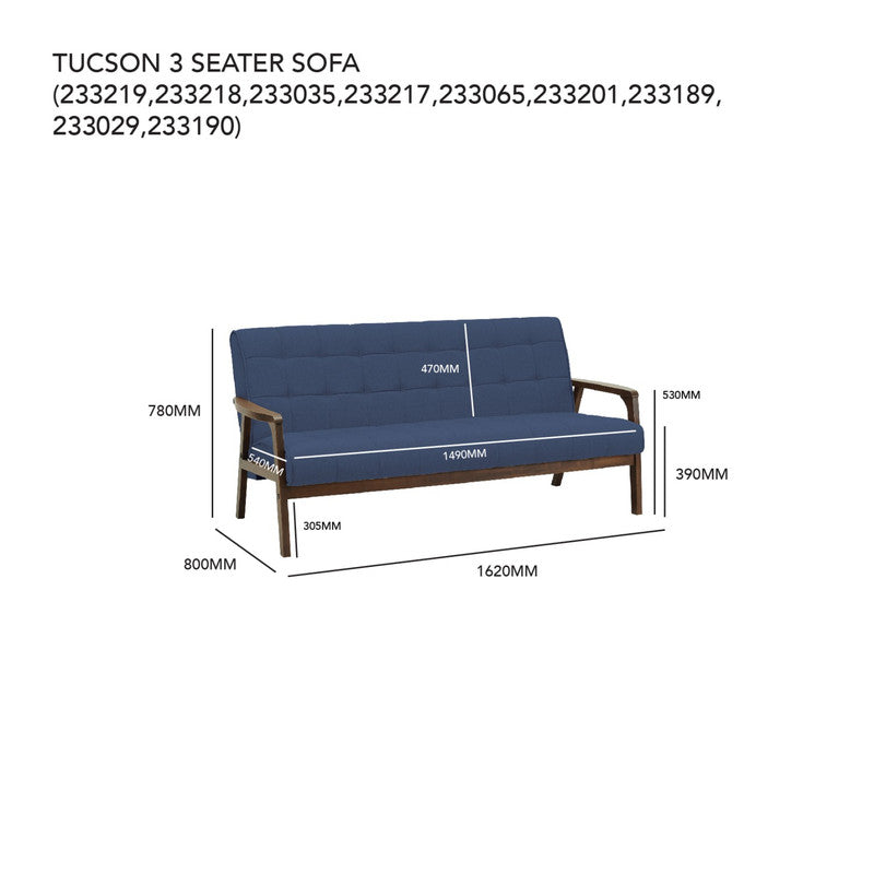 Tucson 3 Seater Sofa Chez Guru