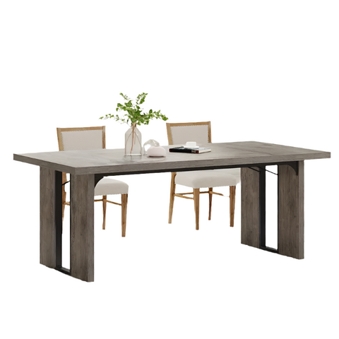 NNETMLT Rustic  Rectangular Dining Table Chez Guru