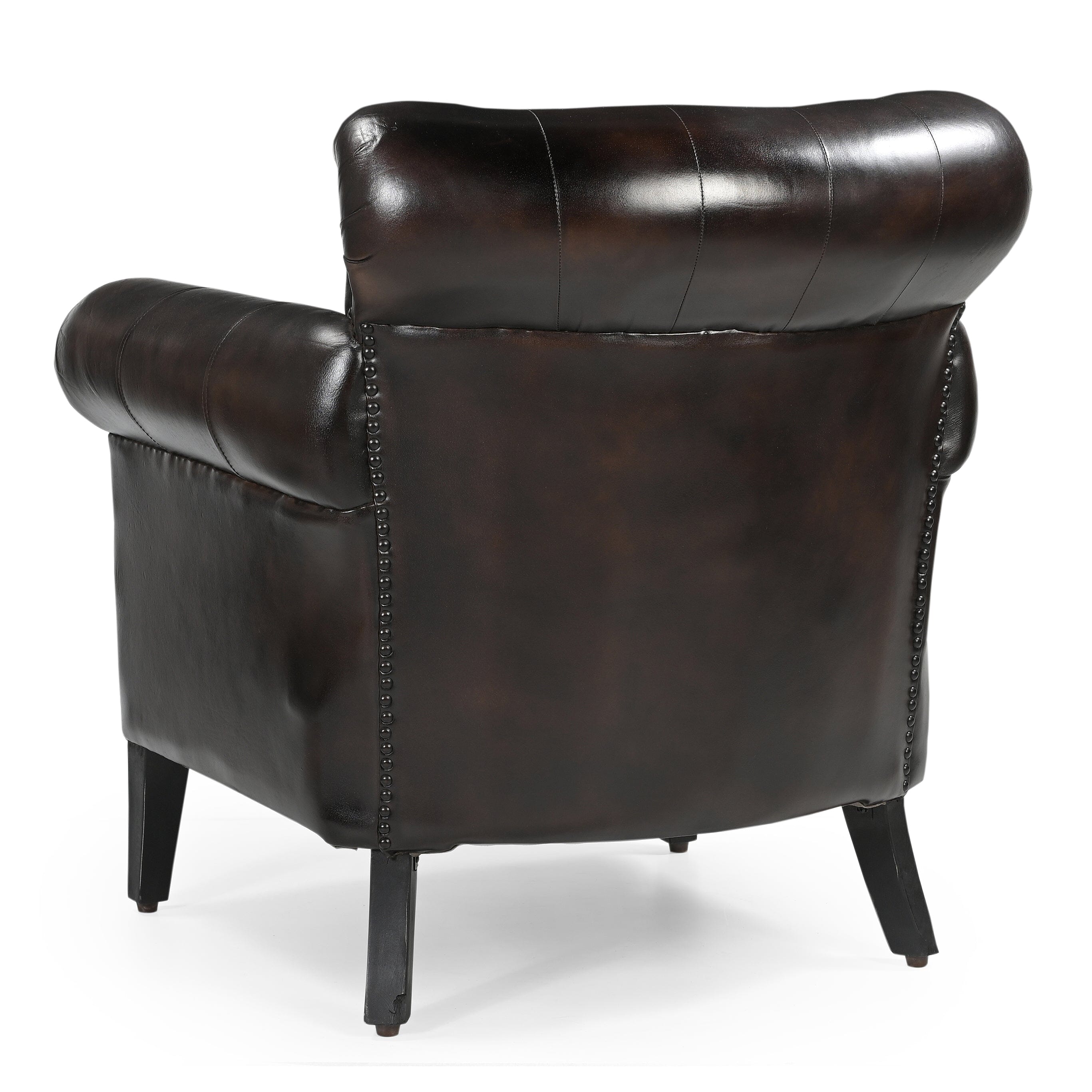CHOCOLATE LEATHER ARMCHAIR Chez Guru