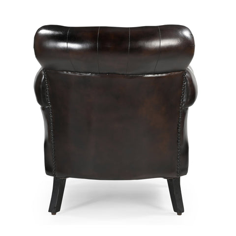 CHOCOLATE LEATHER ARMCHAIR Chez Guru