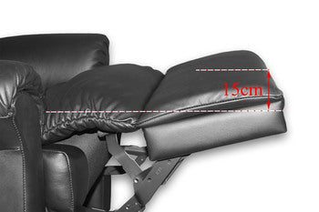 Recliner Lift Heat Massage Armchair Sofa Leather 2 Motor Chair Black Chez Guru