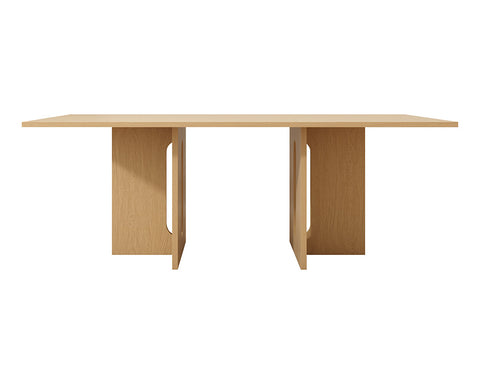 Walnut Melamine Dining Table 6 Seater Chez Guru