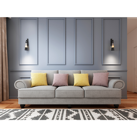 The Cloud Nine 3-Seater Sofa Grey Chez Guru