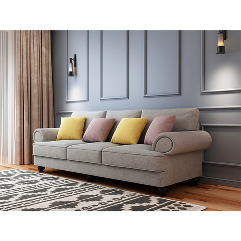 The Cloud Nine 3-Seater Sofa Grey Chez Guru