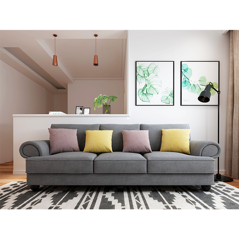 The Cloud Nine 3-Seater Sofa Slate Grey Chez Guru
