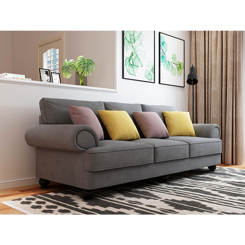 The Cloud Nine 3-Seater Sofa Slate Grey Chez Guru
