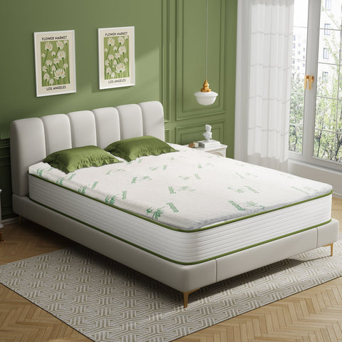 4cm Memory Foam Mattress Topper with Bamboo Cover - King Chez Guru