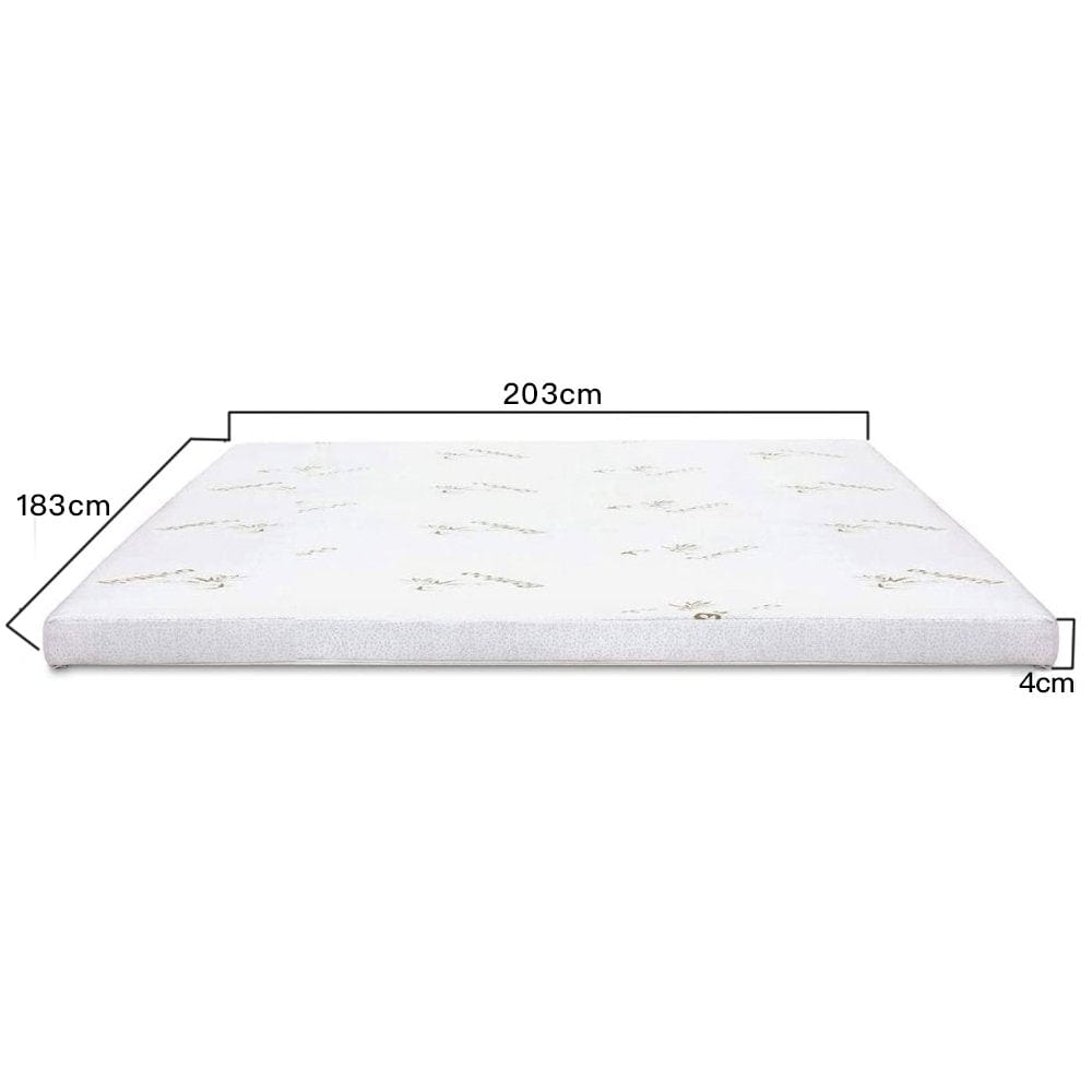 4cm Memory Foam Mattress Topper with Bamboo Cover - King Chez Guru