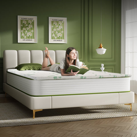 8cm Memory Foam Topper with Bamboo Mattress Cover - Queen Chez Guru