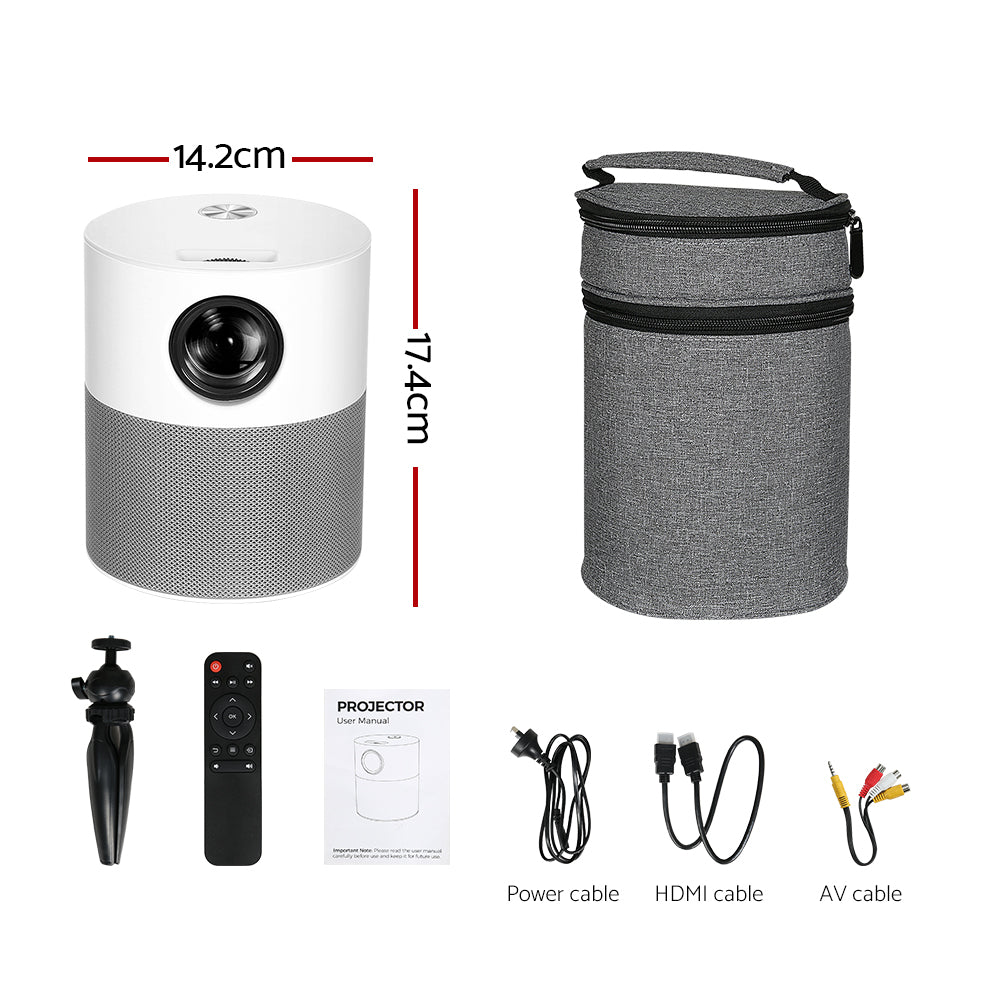 Devanti Portable Mini Video Projector 1080P Wifi Home Theater HDMI Carry Bag Chez Guru