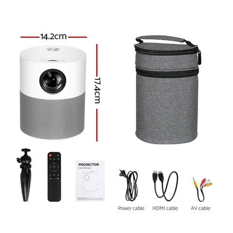 Devanti Portable Mini Video Projector 1080P Wifi Home Theater HDMI Carry Bag Chez Guru