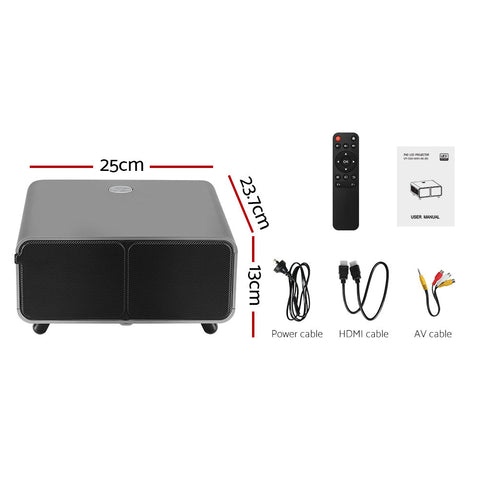 Devanti Portable Wifi Video Projector 4K 2.4G/5G Home Theater HDMI 1080P Chez Guru