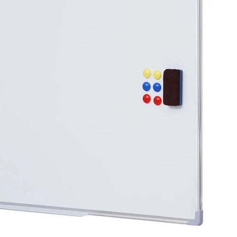 Magnetic Whiteboard 90x120cm Erase Board Marker Eraser Tray Home Office School Chez Guru
