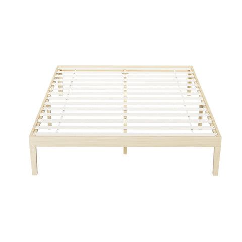 Artiss Bed Frame Double Size Wooden Base Mattress Platform Timber Pine BRUNO Chez Guru