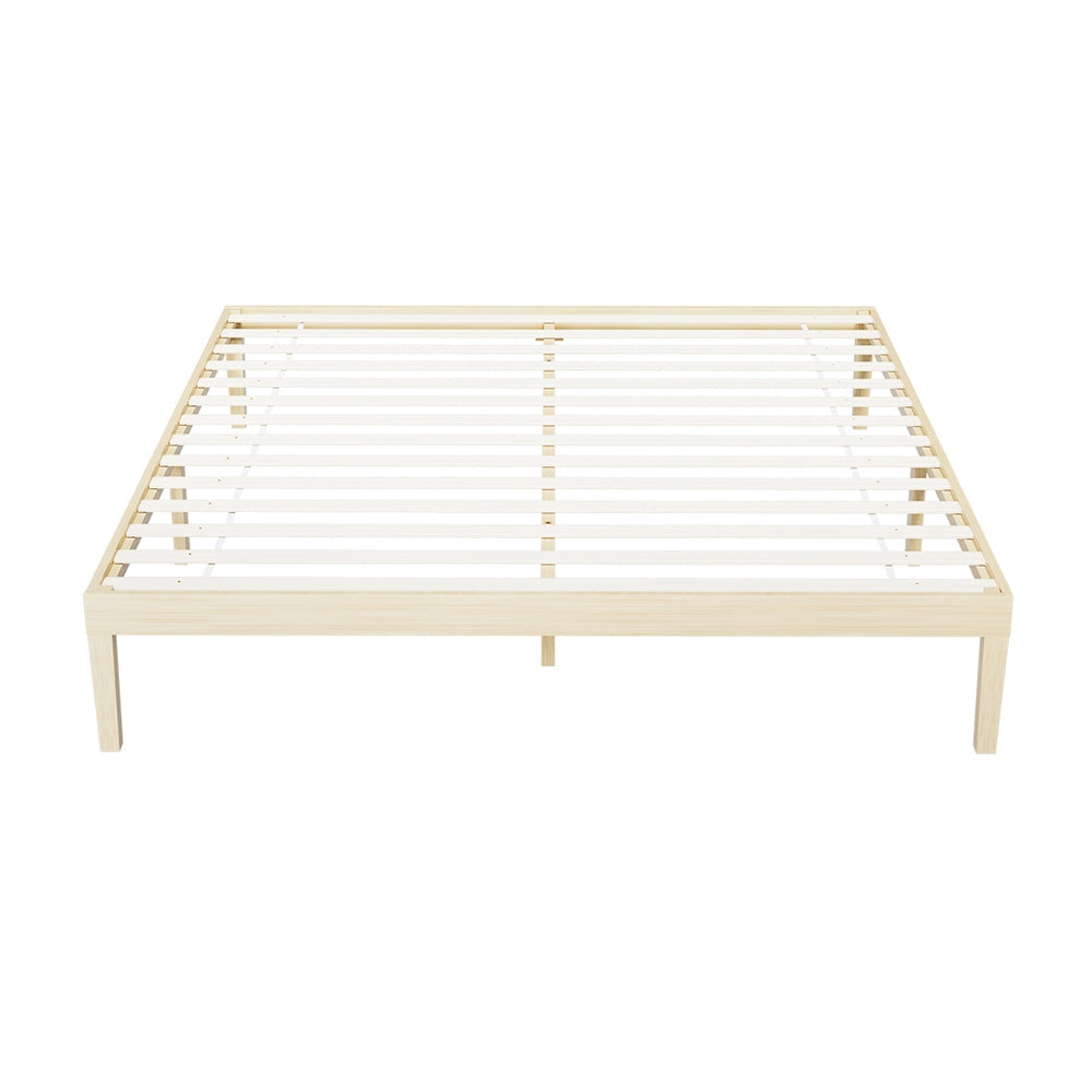 Artiss Bed Frame King Size Wooden Base Mattress Platform Timber Pine BRUNO Chez Guru