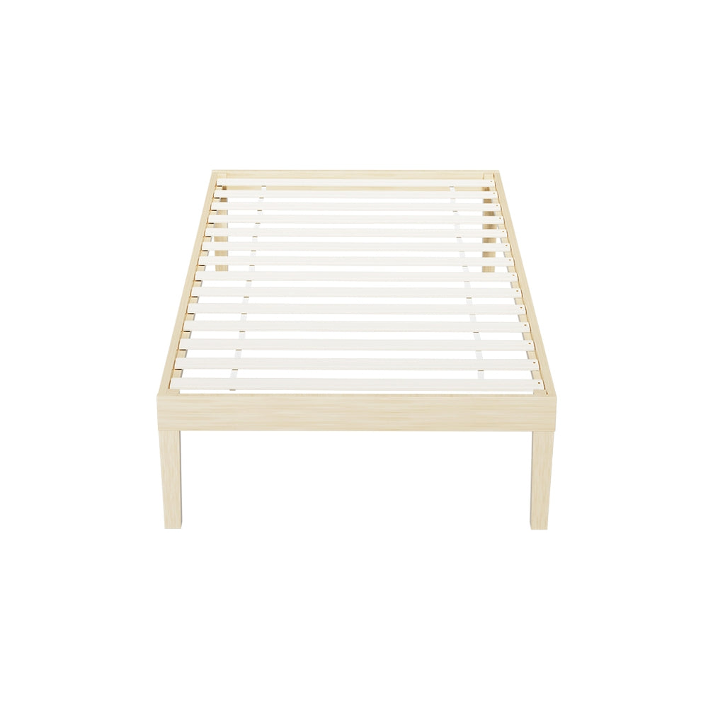 Artiss Bed Frame Single Size Wooden Base Mattress Platform Timber Pine BRUNO Chez Guru